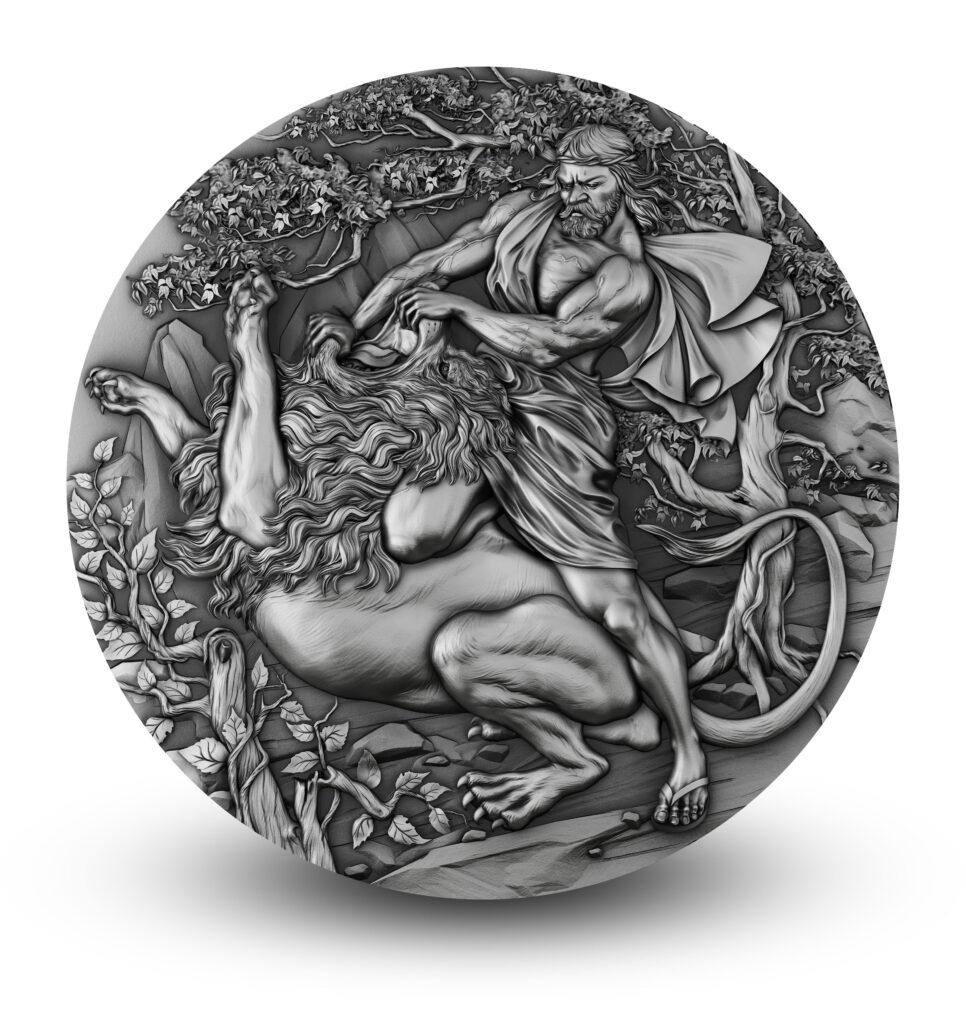 Srebrna moneta „Samson” o nominale 5 dolarów