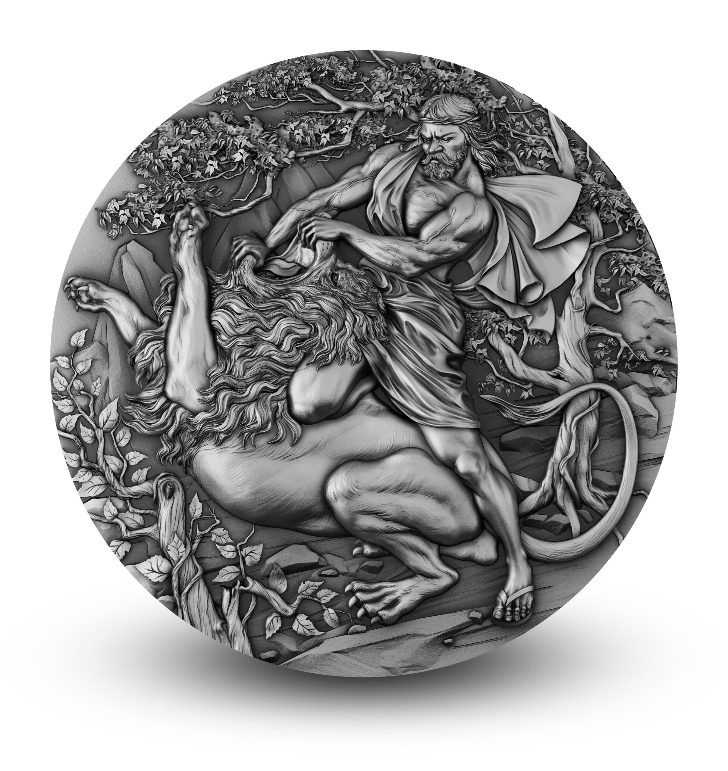 Srebrna moneta „Samson” o nominale 5 dolarów
